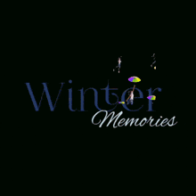 a dark brown background with the words winter memories