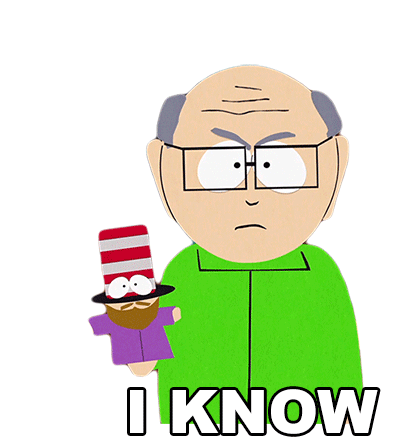 I Know Mr Garrison Sticker - I Know Mr Garrison South Park Stickers