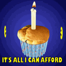 happy birthday thought that counts all i can afford muffin 3d gifs artist