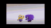 Taunting GIF - Minions Violet Banana GIFs