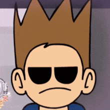 a cartoon character with a crown on his head and sunglasses on