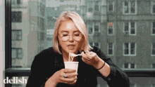 food tasting reaction ramen taste test cooking show celebrity snackdown delish