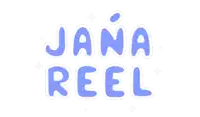 a logo for jana reel with a white background