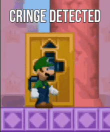Luigi Cringe GIF - Luigi Cringe Leaves GIFs