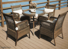 Rattan Furniture Cafe Tables And Chairs GIF - Rattan Furniture Cafe Tables And Chairs GIFs