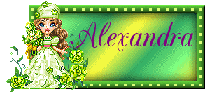 Alexandra Alexandra Name Sticker - Alexandra Alexandra Name Green Stickers