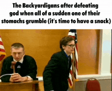 the backyardigans after defeating god when all of sudden one of their stomachs grumble