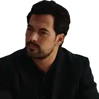 a man with a beard and a suit says what are you doing