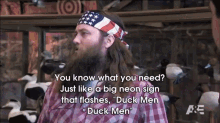 Duck Men GIF - Duck Dynasty Neon Sign Duck Men GIFs