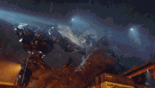 Gipsy Danger Punches Leatherback Face GIF - Gipsy Danger Punches Leatherback Face GIFs