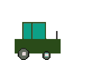 Truck Pixel Sticker - Truck Pixel Passing By Stickers