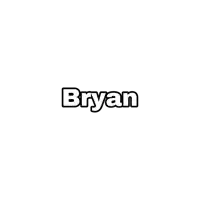 a black and white logo for bryan on a white background