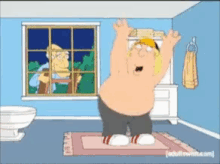 Creepin From The Window GIF - Family Guy Chris Griffin Herbert GIFs