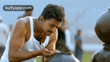 Cleaning.Gif GIF - Cleaning Washing Face Army GIFs