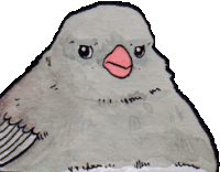 Interrupted Bird Grey Sticker - Interrupted Bird Grey Annoyed Bird Meme Stickers