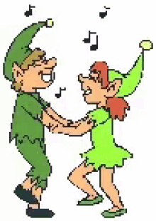 elf dance happy