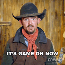 Its Game On Now Stephen Heitmann GIF - Its Game On Now Stephen Heitmann Ultimate Cowboy Showdown GIFs