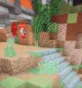a screenshot of a minecraft game shows a tnt logo on a wooden wall