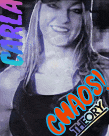 a picture of a woman with the words chaos theory on it