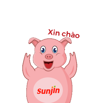 Pig Hello Pig Xin Chao Sticker - Pig Hello Pig Xin Chao Pig Sunjin Hi Stickers