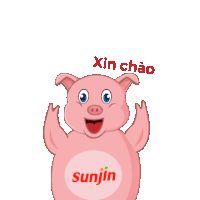 Pig Hello Pig Xin Chao Sticker - Pig Hello Pig Xin Chao Pig Sunjin Hi Stickers