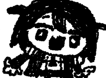 a black and white drawing of a person 's face with dreadlocks .