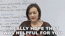 I Really Hope That Was Helpful For You Jade Joddle GIF - I Really Hope That Was Helpful For You Jade Joddle Engvid GIFs