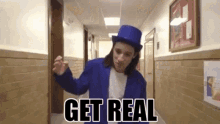 Pizza Get Real GIF - Pizza Get Real Blue Suit GIFs