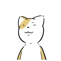 a cartoon drawing of a cat making a funny face .