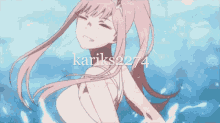 a cartoon of a girl with the name kariks2274 on it