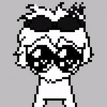 a pixel art of a man wearing sunglasses
