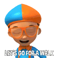Let'S Go For A Walk Blippi Sticker - Let'S Go For A Walk Blippi Blippi Wonders - Educational Cartoons For Kids Stickers