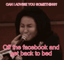 Advise You Something Off The Facebook GIF - Advise You Something Off The Facebook Get Back To Bed GIFs