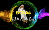 a rainbow colored circle with the word bedas in the center
