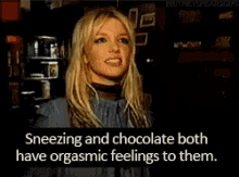 Chocolate Sneeze GIF - Chocolate Sneeze Britney GIFs