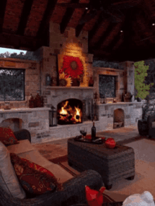 Eli Manning Face Fire Place GIF