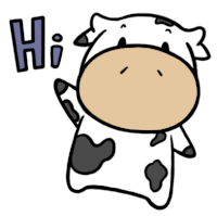 Hi Cow Sticker
