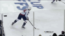 Nicklas Backstrom Deflects In A Carlson Wrist Shot To Open The Scoring GIF - Ice Hockey Nhl GIFs