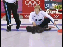 Cat Curling GIF - Cat Olympics Game GIFs