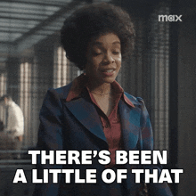 a woman says there 's been a little of that on a screen