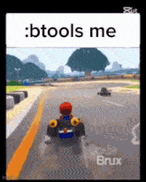 a screenshot of a video game with the words : btools me at the top