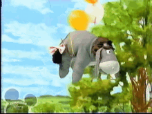 The Book Of Pooh Eeyore GIF - The Book Of Pooh Eeyore Floating GIFs