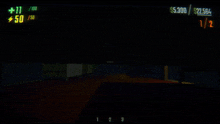 a screenshot of a video game shows a glowing target and a score of $ 5,300