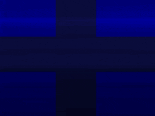 a blue background with a white crescent moon and a white star
