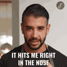 It Hits Me Right In The Nose Justin Khanna GIF - It Hits Me Right In The Nose Justin Khanna It Catches Me Straight In The Nose GIFs
