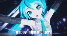 Happy Miku Monday Hatsune Miku GIF - Happy Miku Monday Miku Monday Hatsune Miku GIFs