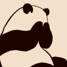 panda sad panda embarrassed shy wiggle