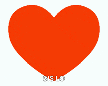 a red heart with the words sis lo below it