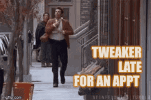 Tweaker Late For An Appointment Power Walking GIF