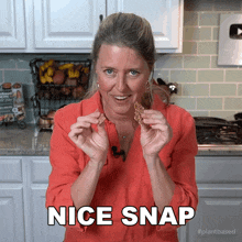 Nice Snap Jill Dalton GIF - Nice Snap Jill Dalton The Whole Food Plant Based Cooking Show GIFs